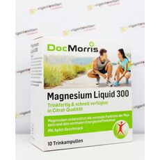 DocMorris Magnesium Liquid 300mg. Цитрат магния, 10 бут. по 25 мл