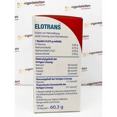 Elotrans® Elektrolyt Элотранс электролит лечение диареи и рвоты, 10 шт