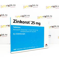 Zinkorot 25 Цинкорот препарат цинка 25 мг, 100 шт