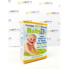 California Gold Nutrition, Baby Vitamin D3 Liquid Витамин Д3, 10 мл