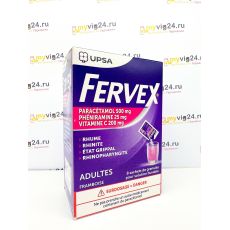 Fervex Adulte Фервекс - жаропонижающий и обезболивающий препарат, 8 шт
