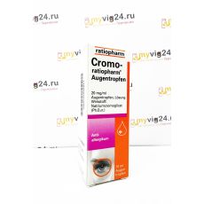 CROMO-RATIOPHARM Augentropfen Капли от аллергии для глаз, 10 мл