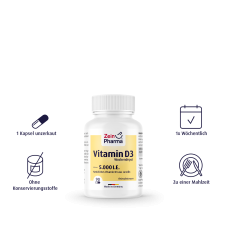 Vitamin D3 5000 I.E. витамин Д ZeinPharma 5000 ед, 90 шт