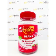 YaYaBeans Himbeere Multivitamin + Zink und Jod коплекс с витаминами, йодом и цинком, 90 шт