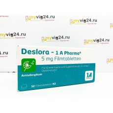 Deslora-1A Pharma 5 mg Filmtabletten Деслора препарат дезларотадина, 50 шт