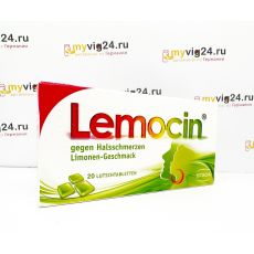 Lemocin Лемосин при боли в горле и ангине у детей,  20 шт