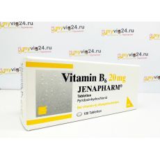 Vitamin B6 20 mg JENAPHARM Витамин В6 20 мкг, 100 шт
