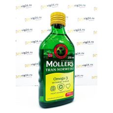 Moller's® Omega 3 Моллер омега 3 со вкусом лимона, 250 мл