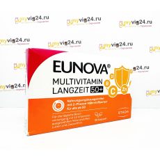 EUNOVA® Langzeit 50+ Эунова витаминно - минеральный комплекс, 30 шт