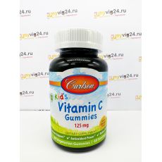 Carlson, Kid's, Vitamin-C Витамин С 125 мг, 60 шт