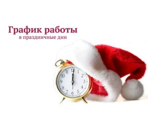 Режим работы в новогодние праздники 2023-2024