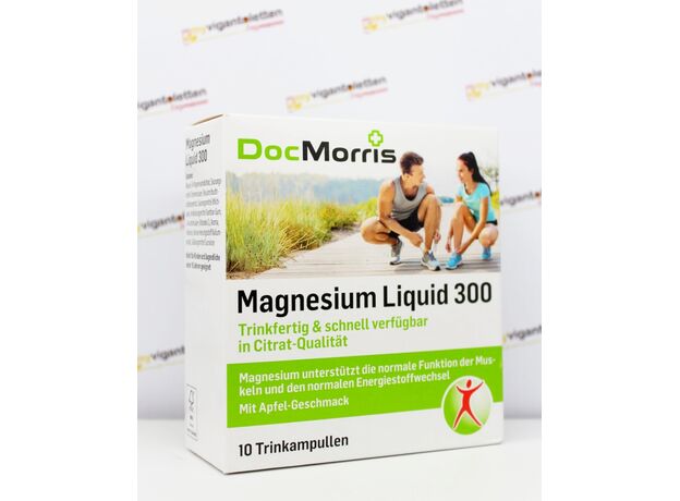 DocMorris Magnesium Liquid 300mg. Цитрат магния, 10 бут. по 25 мл