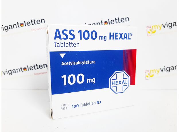 ASS 100 mg HEXAL препарат ацетилсалициловой кислоты, 100 шт