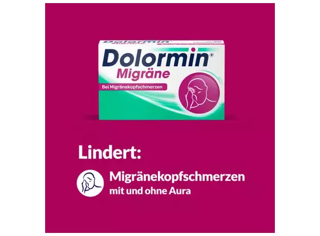 Dolormin Migräne Долормин: лечение мигрени и головной боли, 30 шт