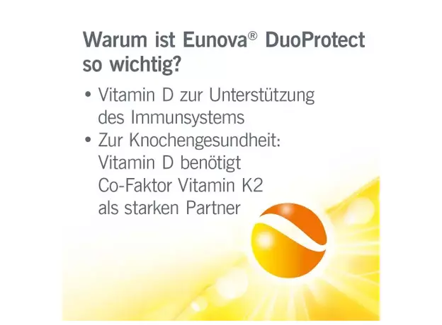EUNOVA DuoProtect D3+K2 Эунова  препарат Д3 и К2,4000 ед, 30 штук
