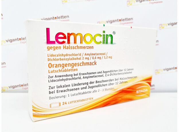 Lemocin gegen Halsschmerzen Лемосин пастилки для горла, 24 шт