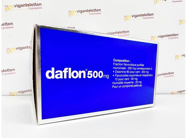 Дафлон daflon 500 mg венотоник: при варикозном расширении вен и геморрое, 120 шт Франция.