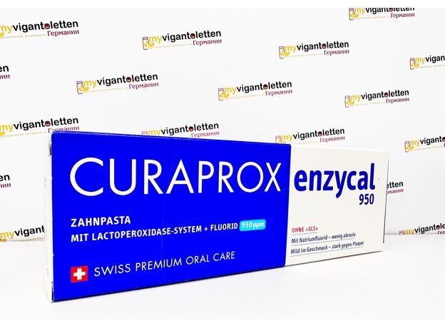 Curaprox enzycal 950 Fluorid extra milde Zahnpasta, Курапрокс зубная паста, 75 мл