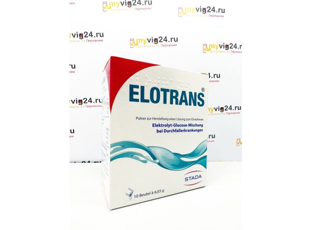 Elotrans® Elektrolyt Элотранс электролит лечение диареи и рвоты, 10 шт