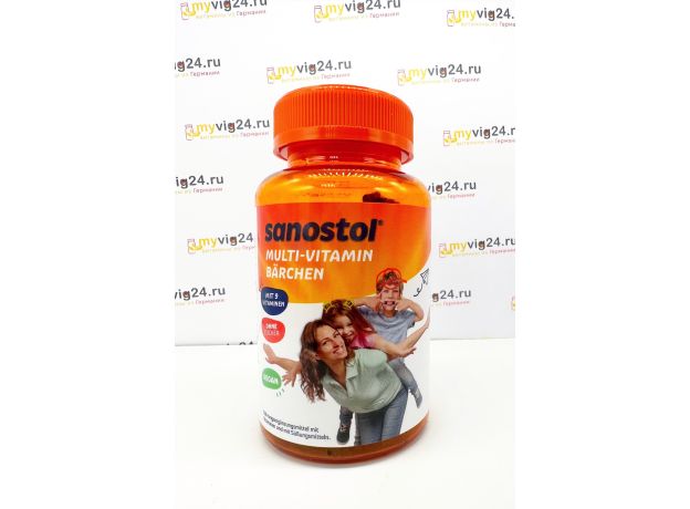 Sanostol Multi-Vitamin, Саностол жевательные мишки с витаминами 60 шт