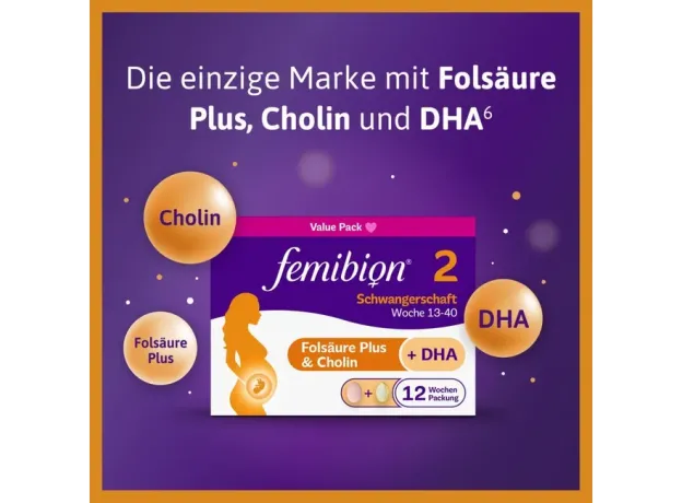 Femibion 2  Фемибион витаминный комплекс для беременных начиная со 2 триместра, 28 таб