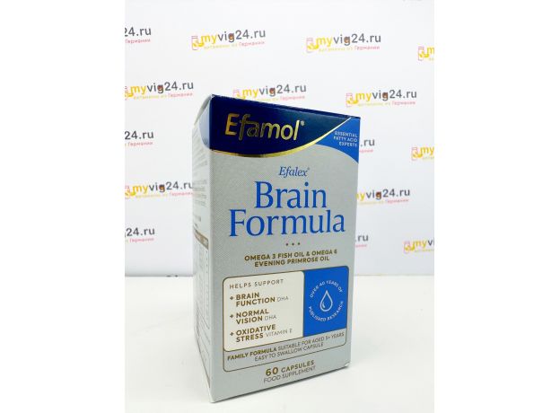 Эфамол брейн Efamol brain, инструкция, 60 капсул
