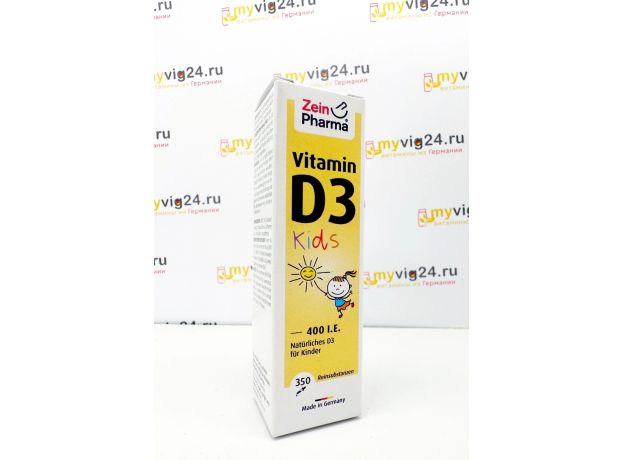 ZeinPharma® Vitamin D3 Kids 400 I.E Витамин Д3 400 ед капли, 10 мл