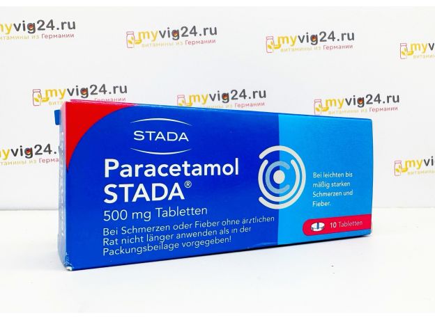Paracetamol STADA 500 mg Парацетамол для детей и взрослых 10 шт