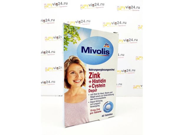 Mivolis Zink + Histidin + Cystein Depot Миволис цинк+гистидин+цистеин, 45 шт