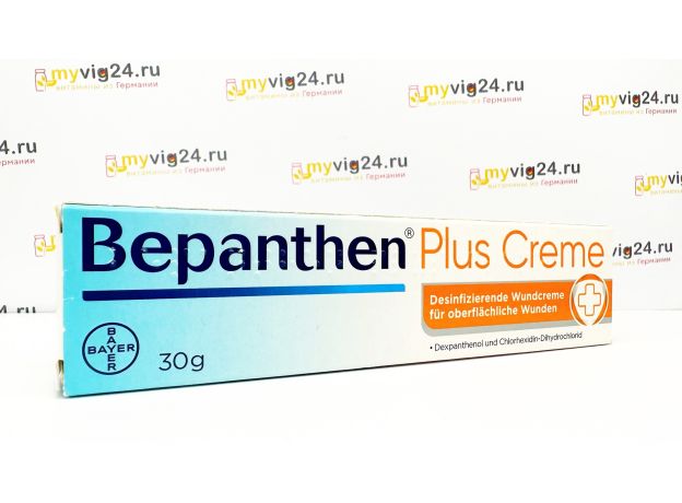 Bepanthen Plus Creme Бепантен: ранозаживляющая мазь с хлоргексидином, 30 гр