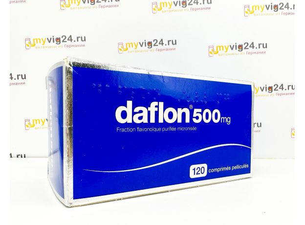 Дафлон daflon 500 mg венотоник: при варикозном расширении вен и геморрое, 120 шт Франция.