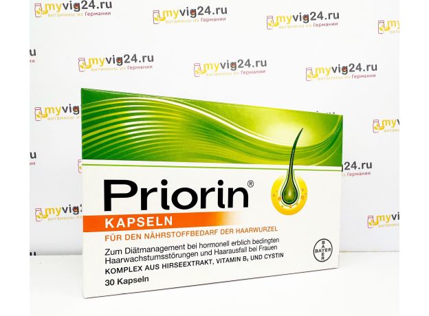 Приорин Priorin витамины для волос, 30 капсул