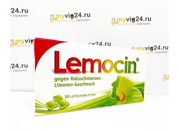 Lemocin Лемосин при боли в горле и ангине у детей,  20 шт