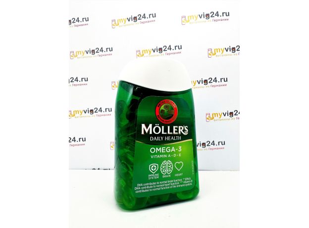 Moller's® Omega 3 Capsules Fish Oil  Моллерс омега 3, 112 капсул