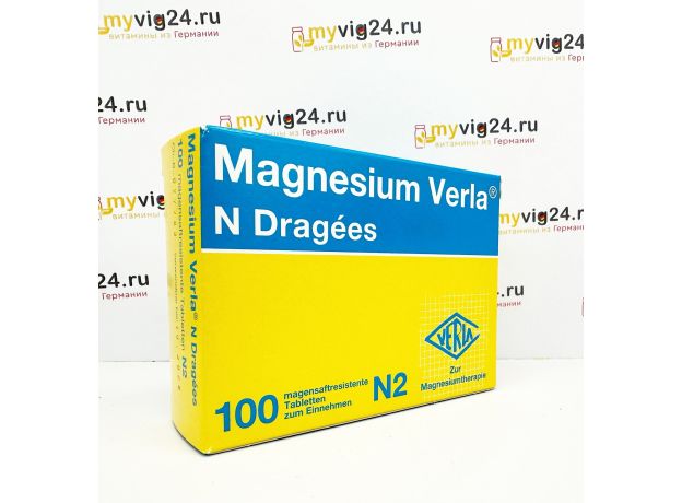 Magnesium Verla® N Dragées Магний Верла в форме драже, 100 штук