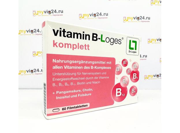 vitamin B-Loges komplett В-комплекс, 60 штук