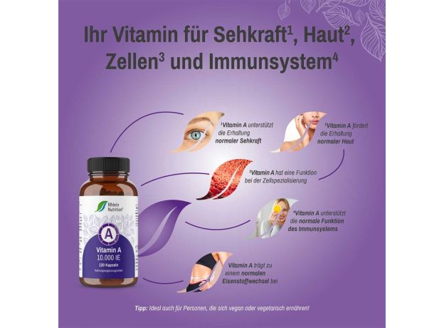 Vitamin A 10.000 I.E. Витамин А 10000 ед, 120 шт